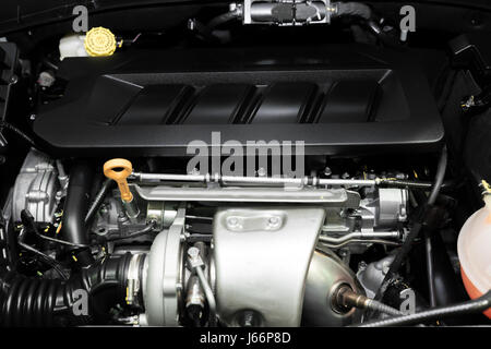 Detail des neuen Automotor hautnah. Saubere neue Automotor. Stockfoto