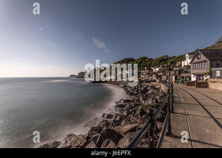 Moonlight Schatten auf steephill Cove Stockfoto