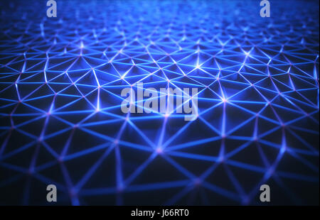 3D Illustration. Zusammenfassung Hintergrund, Verbindung und Linien der Technologie. Stockfoto