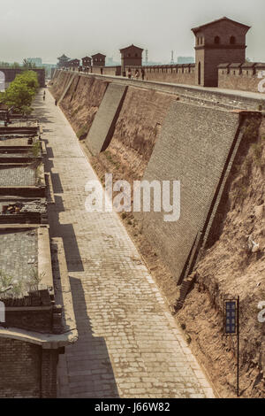 Die Aussicht von der pingyao Mauer China Stockfoto
