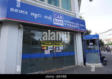 Kambodscha Asien Bankfiliale in Siam Reap, Kambodscha Stockfoto