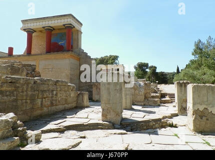 Das Zollhaus im Palast von Knossos, Ausgrabungsstätten von Knossos, Kreta, Griechenland Stockfoto