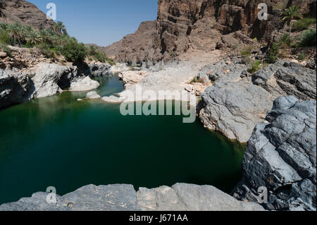 Wadi Al Arbeieen, Oman. Stockfoto