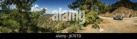 Tour durch das Troodos-Gebirge, Zypern. Stockfoto