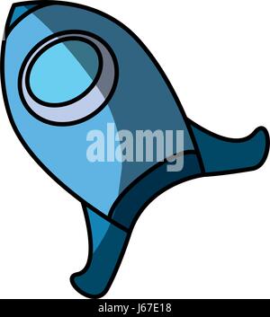 Rakete-Raumschiff-symbol Stock Vektor