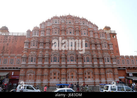 Hawa Mahal, Palast der Winde in Jaipur, Rajasthan, Indien. Jaipur ist die Hauptstadt und größte Stadt von Rajasthan Stockfoto