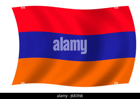 Grafik Illustration Flagge Armenien optional symbolische Asien Europa-Emblem-Wimpel Stockfoto