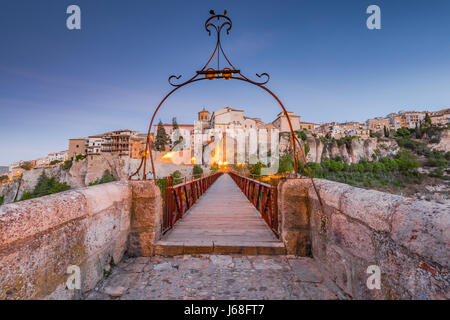 Hängende Häuser in Cuenca, Spanien Stockfoto