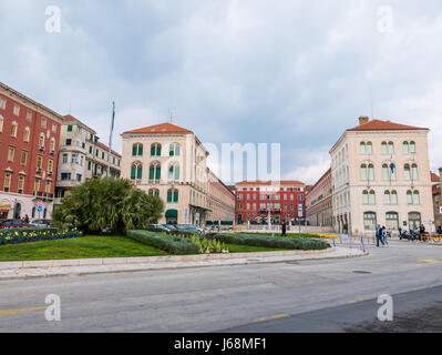 Split, Kroatien - 26. März 2016 - Zentrum von Split, Kroatien. Stockfoto