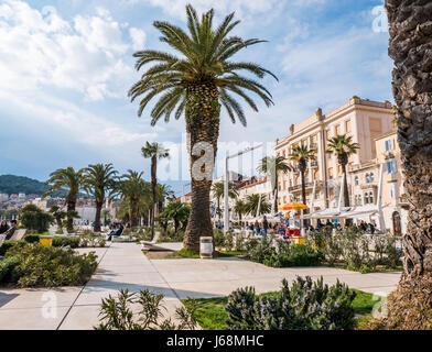 Split, Kroatien - 26. März 2016 - Split, Kroatien, an einem sonnigen Tag. Stockfoto