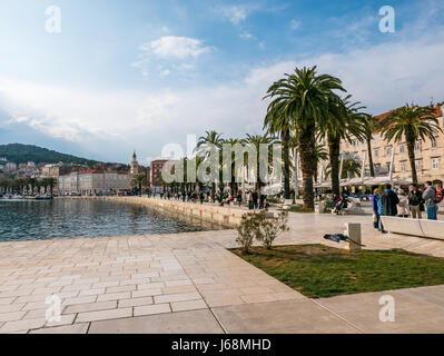 Split, Kroatien - 26. März 2016 - Split, Kroatien, an einem sonnigen Tag. Stockfoto