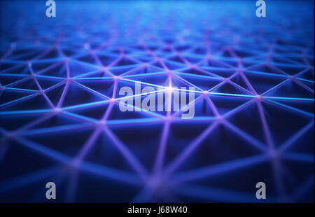 3D Illustration. Zusammenfassung Hintergrund, Verbindung und Linien der Technologie. Stockfoto