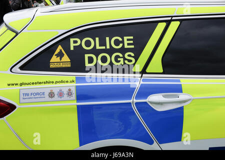 Gloucester, Großbritannien. 20. Mai 2017. Gloucestershire Polizei verwenden Gloucester Park für eine öffentliche Demonstration der Rolle der Polizeihunde bei der Verbrechensbekämpfung. Kredit: Chris Poole/Alamy Live-Nachrichten Stockfoto