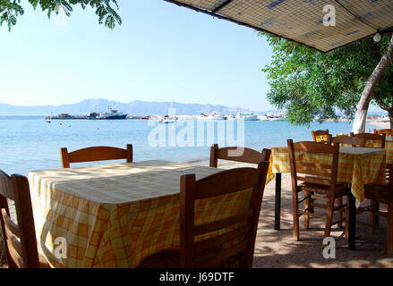 Taverne am Meer Stockfoto