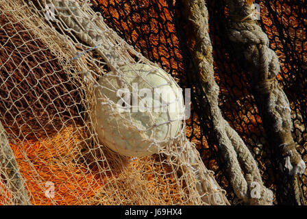 Winkel Fische net Fischen Fischer Netz Netzstrümpfe Garn Angeln net farbig Stockfoto