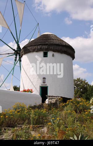 portugiesische Windmühle Stockfoto