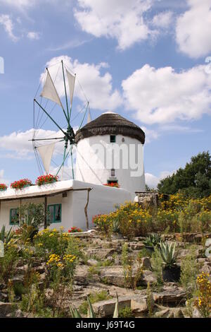 portugiesische Windmühle Stockfoto