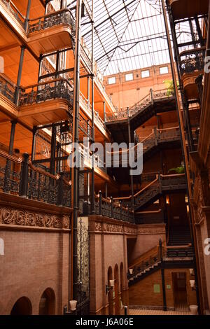 Bradbury Building in der Innenstadt von Los Angeles Stockfoto