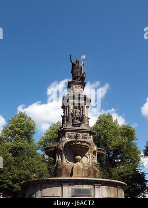 Hamburg-Metropole Hamburg quadratische Brunnen Norddeutschland Hansa hansaplatz Stockfoto