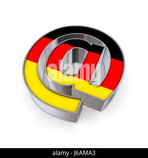 Deutschland Bundesrepublik Deutschland Flagge banner Mail at-Zeichen @ Piktogramm Symbol Stockfoto