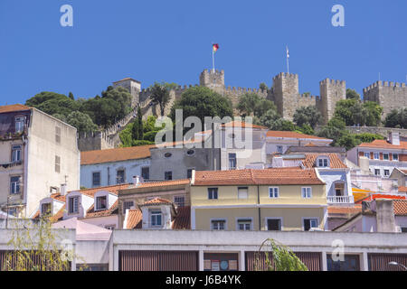 Castelo de São Jorge in Lissabon, Portugal. Stockfoto