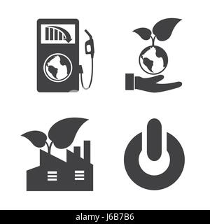 Symbole Erde und Ökologie gesetzt. Elemente dieses Bildes, eingerichtet von der NASA Stock Vektor