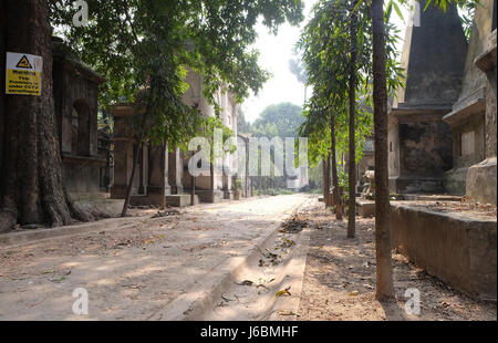 Kolkata Park Street Cemetery, 1767, am 8. Februar 2016 in Kolkata, Indien eröffnet. Stockfoto