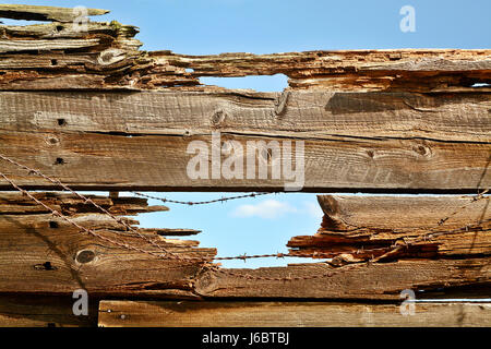 Alten verwitterten Holzplanken Stockfoto