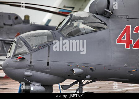 Russischen Kampfhubschrauber ein fragment Stockfoto