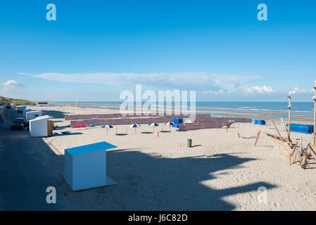 Am Strand an der Nordsee in Belgien, Flandern Stockfoto