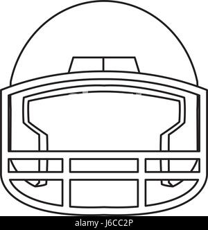 American Football Helm Geräteschutz Stock Vektor