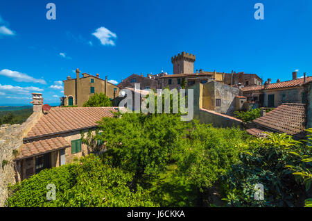 Capalbio, Italien - das historische Zentrum der mittelalterlichen Stadt in der Region Toskana, kulturell in der Renaissance sehr berühmt Stockfoto