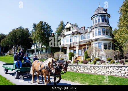 Michigan, MI, Mich, Mackinac County, Insel, Mackinaw, historischer State Parks Park, Straße von, Lake Huron, Huron Road, Haus Häuser Häuser Residenz, Haus Ho Stockfoto