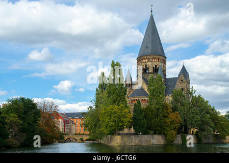 Ansicht des Temple Neuf in Metz Lothringen Mosel Frankreich Stockfoto