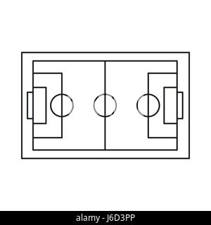 Fußball-Feld-Ikone, Umriss-Stil Stock Vektor