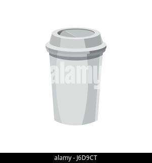 Papier-Pokal-Symbol, Cartoon-Stil zum mitnehmen Stock Vektor
