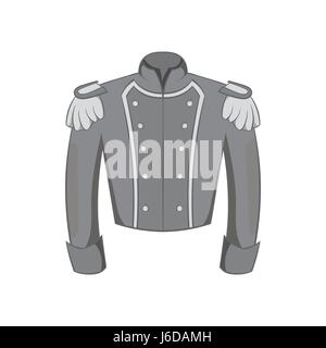Military-Jacke von Wachen Symbol, monochromen Stil Stock Vektor