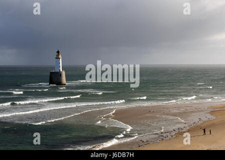 Rattray Head Lighthouse, Aberdeenshire, Schottland, Großbritannien. Stockfoto