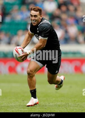 New Zealand Joe Webber während eines der HSBC London Sevens in Twickenham, London. Stockfoto