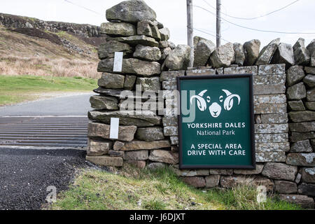 Eingang zu den Yorkshire Dales National Park auf der Embsay, Bardon Türme Road, North Yorkshire, UK Stockfoto