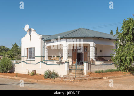 PHILIPPOLIS, Südafrika - 21. März 2017: ein historisches altes Haus in Philippolis, die älteste Stadt in der Provinz Free State Stockfoto