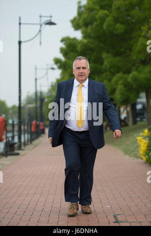 Mark Williams Waliser liberalen Politiker und ehemaliges Mitglied des Parlaments (MP) für die Ceredigion Wahlkreis Posen oder ein Bild in Cardiff, UK Stockfoto