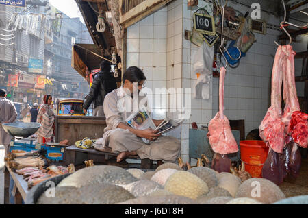 Der berühmte Food Street, Lahore, Punjab, Pakistan Stockfoto