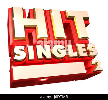 3D Hit singles logo Stockfoto