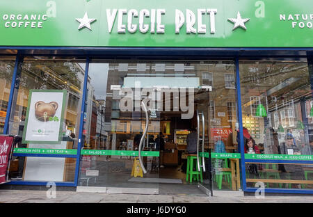 Veggie Pret: vegetarische und vegane Zweig der Pret-A-Manger in Soho, London Stockfoto