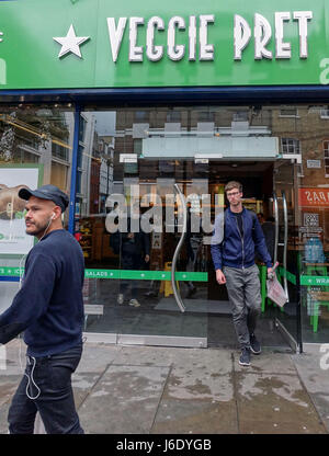 Veggie Pret: vegetarische und vegane Zweig der Pret-A-Manger in Soho, London Stockfoto