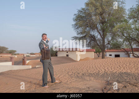 Immobilien-Makler Immobilie in Wüste Einführung Stockfoto