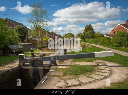 Cheshire Kanalboot Lastkahn schmal-UK Stockfoto