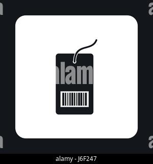 Barcode-Tag-Symbol, einfachen Stil Stock Vektor