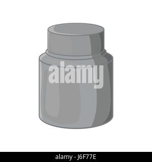 Creme Plastikglas Symbol, schwarz Stil Monochrom Stock Vektor